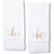 Monogrammed Hand Towels for Wedding, His and Hers (White, 16 x 30 in, Set of 2)